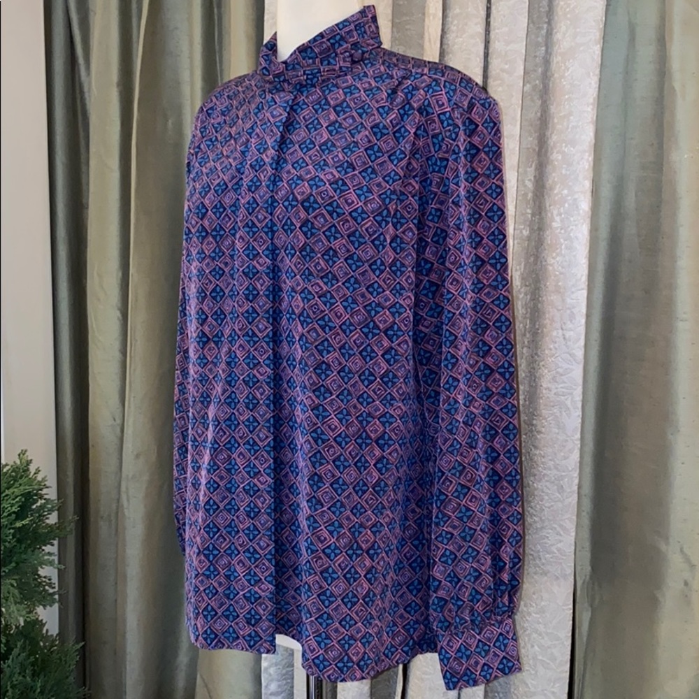 Vintage Pendleton Hidden Button Blouse Geometric - image 5